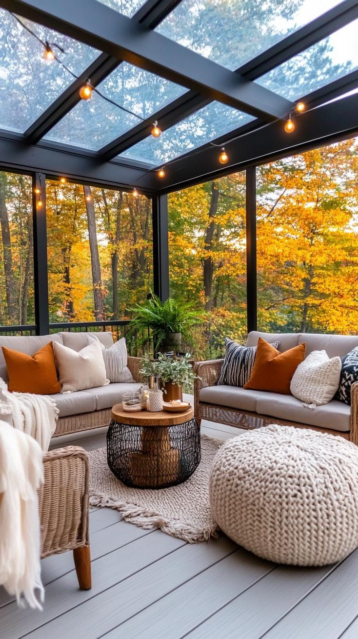 5. Fairy-Lit Deck Porch With a Glass Roof - photo 2