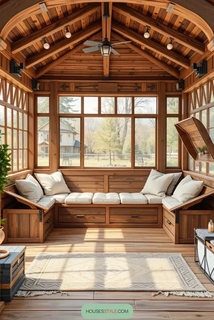 Built-In Benches With Hidden Storage