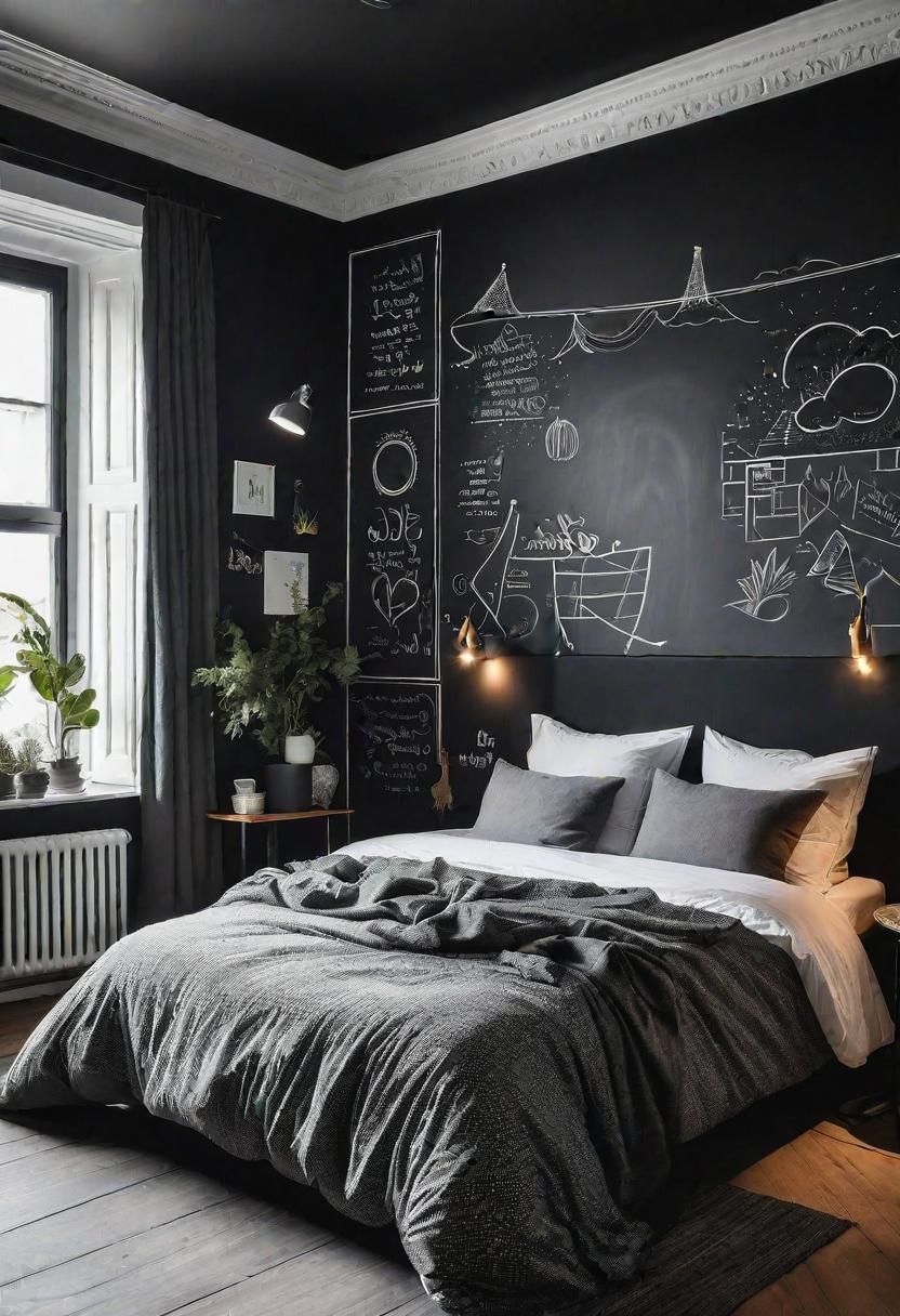 6. Fun Chalkboard Accent Wall
