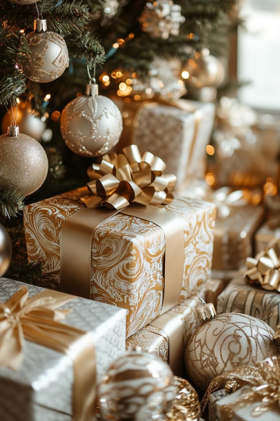 4. Luxe Metallic Gift Wrap Ideas - photo 3