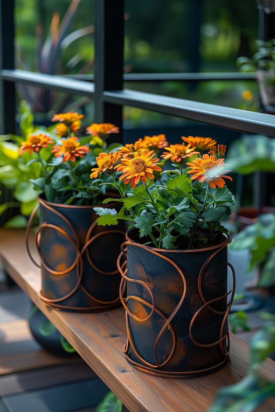 23. Metal Flower Pot Holder Ideas - photo 3