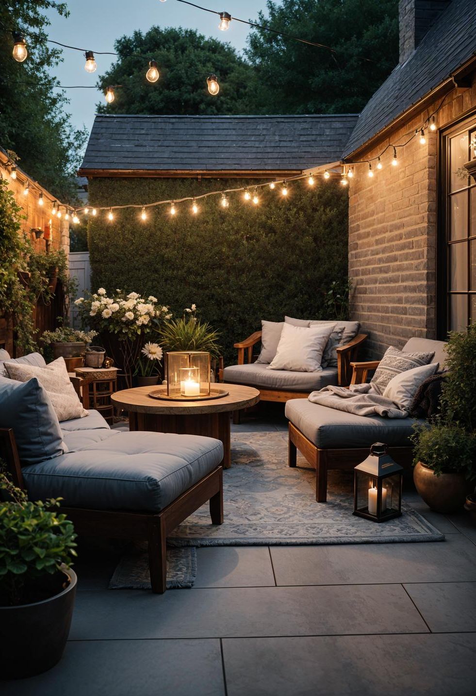 18. Cozy Cottage Concrete Patio Look - photo 2