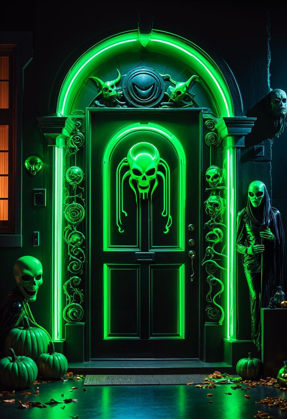 19. Neon Alien Halloween Door Decor - photo 2