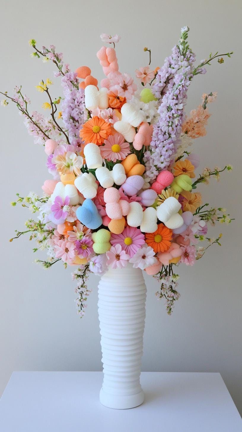 7. Layered Vase With Peeps And Flowers - photo 2