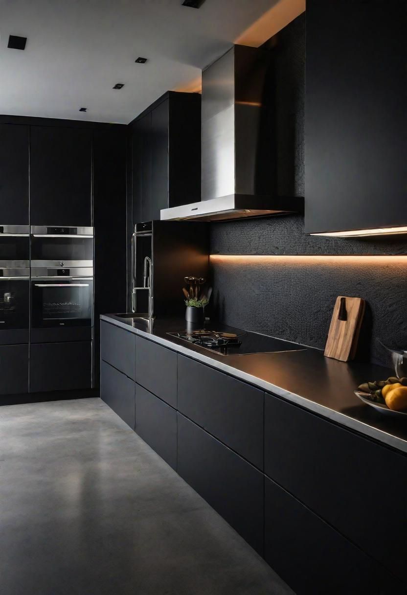 24. Matte Black Kitchens: A Modern Look
