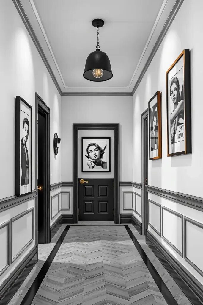 How to Style a Black and White Hallway - photo 2