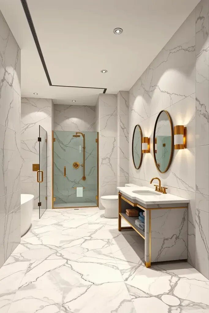 Marble Bathrooms: Floors, Walls, and Vanities - photo 2
