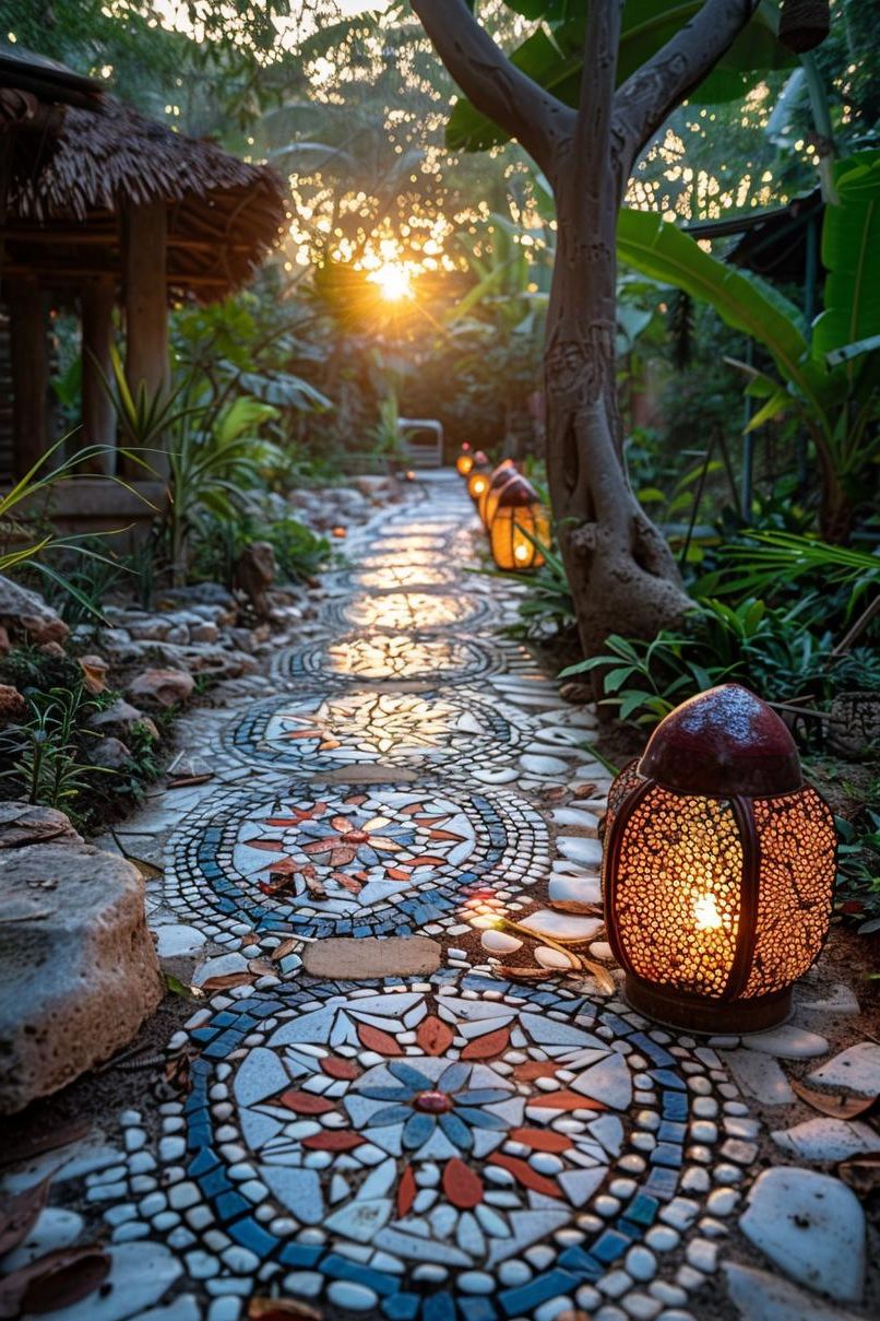 1. Pebble Path Mosaic Ideas - photo 2