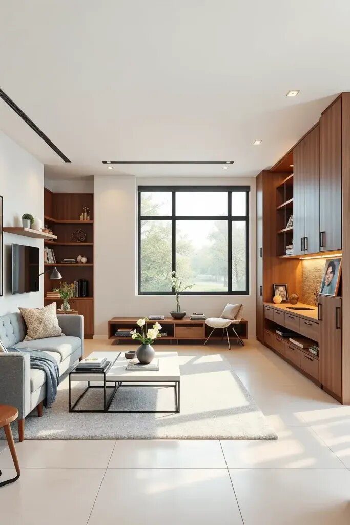 Smart Storage Solutions for a Modern, Uncluttered Living Room