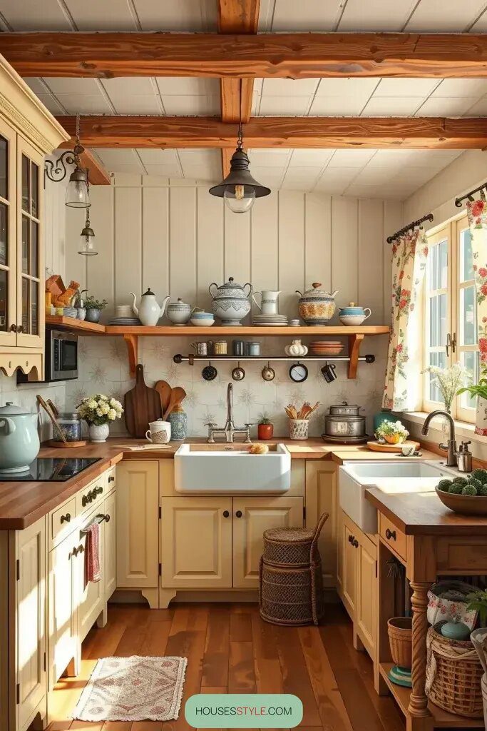 Soft Yellow Cabinets for Cozy Country Charm - photo 2