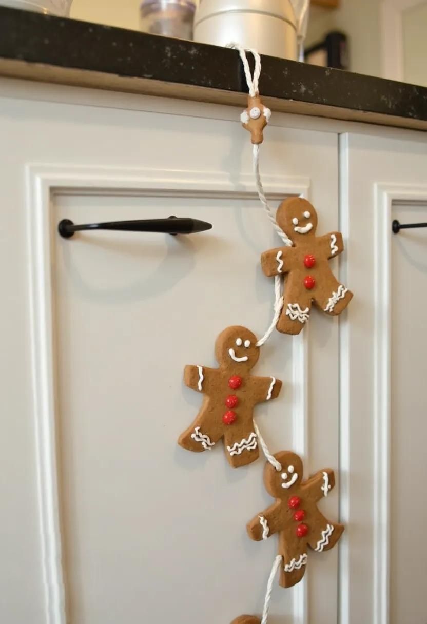 5. Gingerbread Garland Cabinet Decoration - photo 2