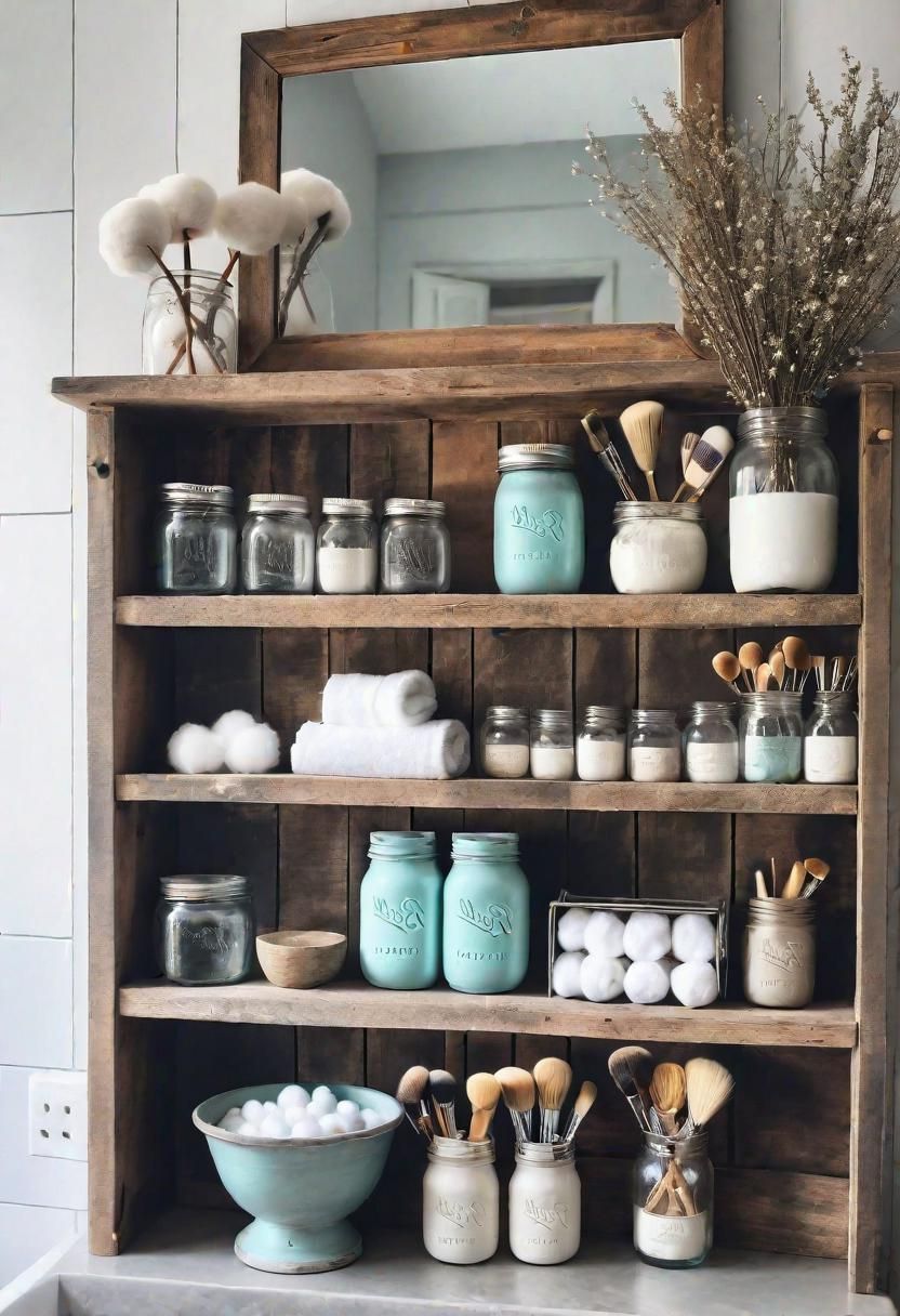 23. Chalk-Painted Mason Jars