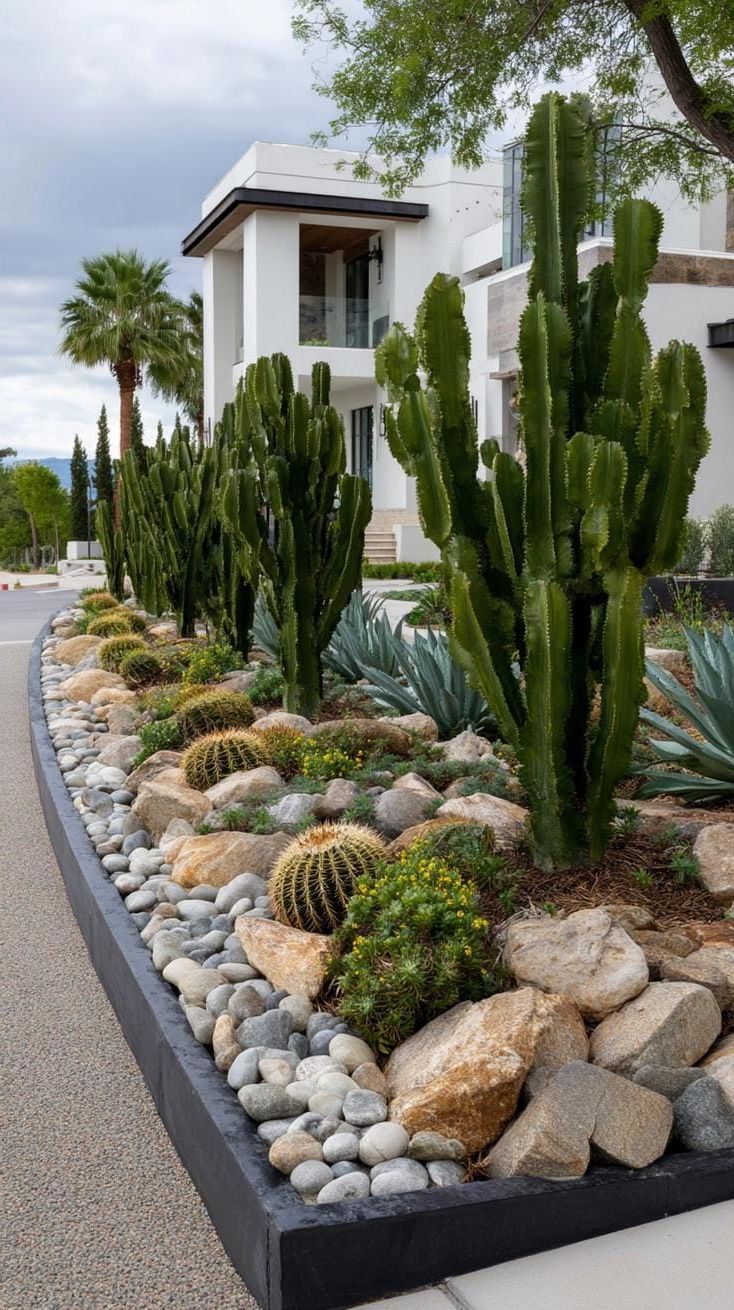 18. Clustered Cacti in a Gravel Bed - photo 2