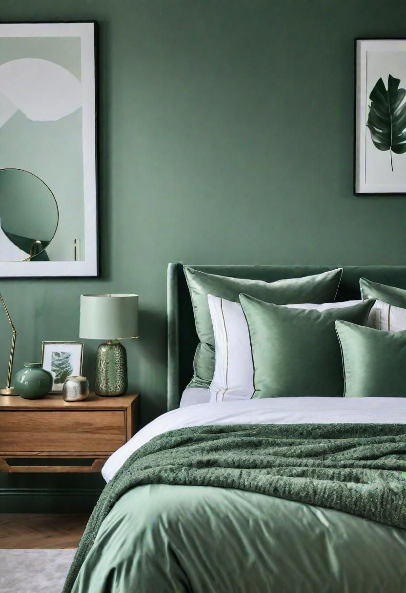 24. Metallic Accents With Green