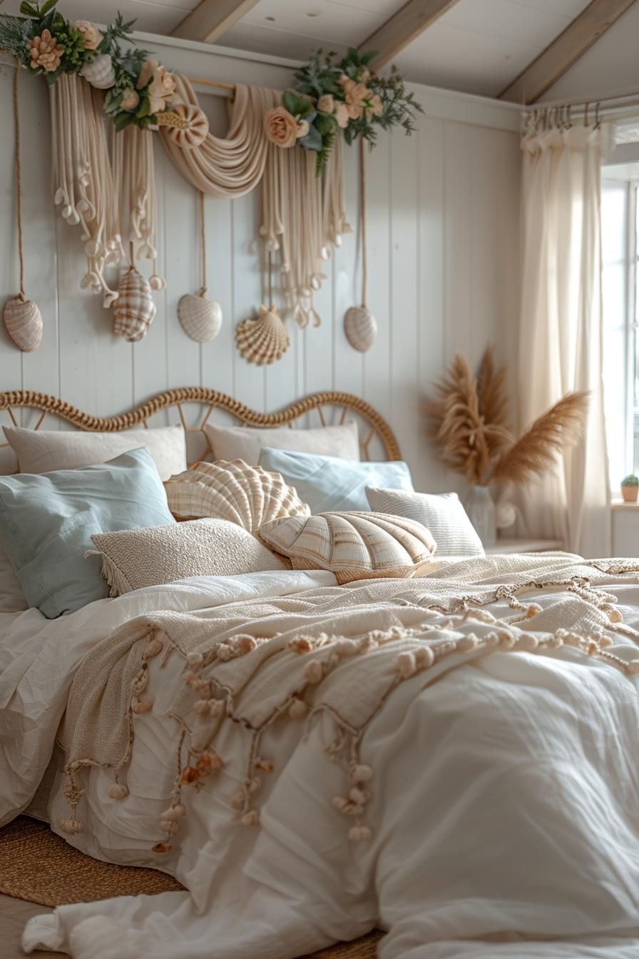 2. Seaside Macrame Headboard Inspiration