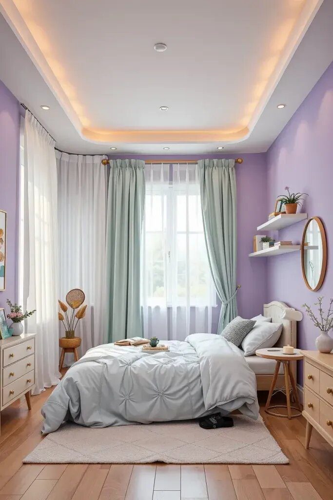 Lavender and Mint Pastel Bedroom Ideas - photo 2