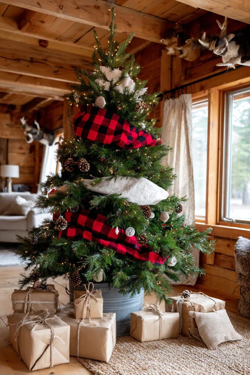 7. DIY fabric scrap garland in plaid and muslin - photo 3