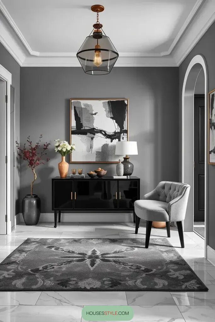 Monochrome Entryway Makeovers With Classic Style - photo 2