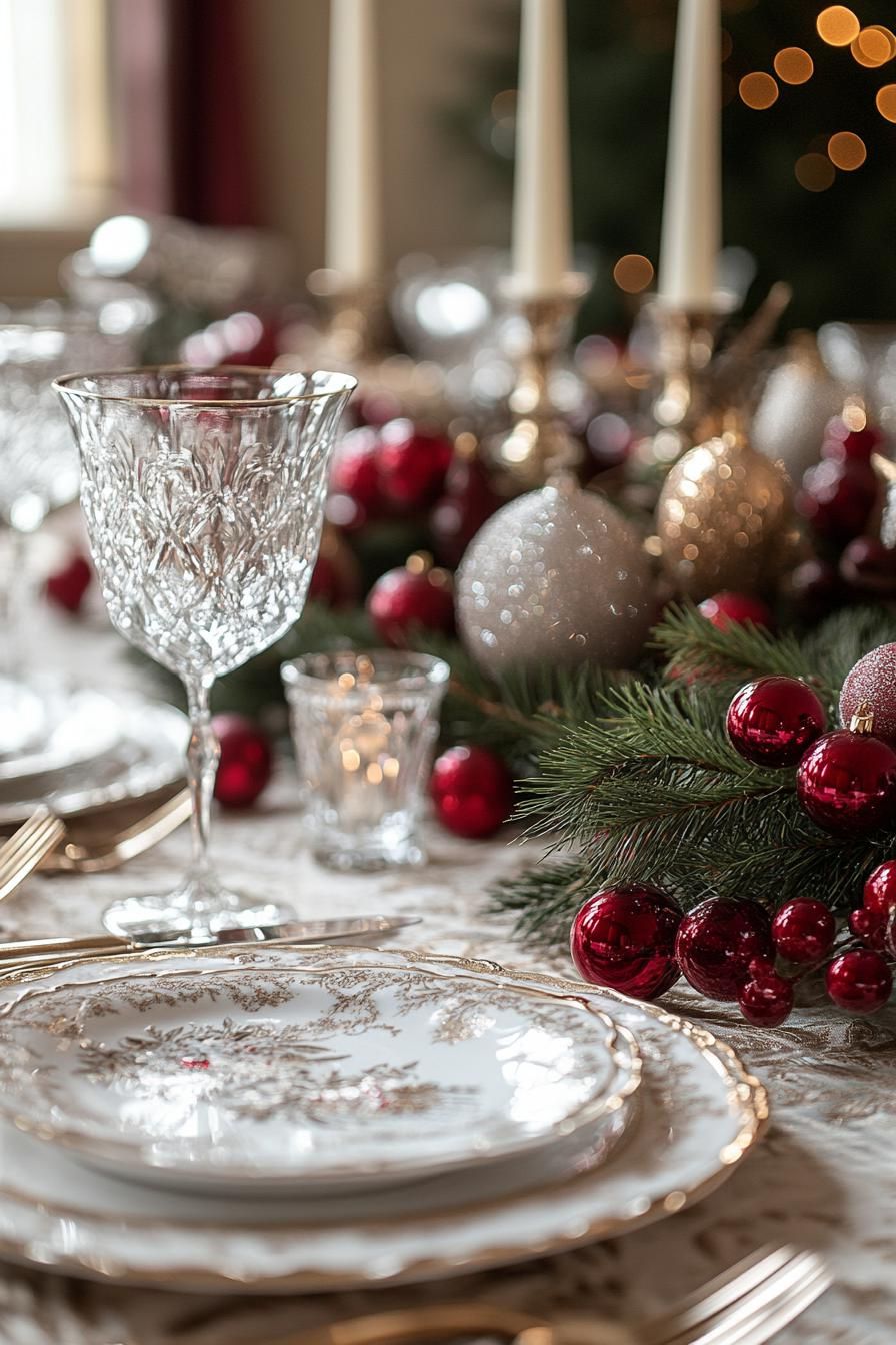 10. Elegant Christmas Table Setting Ideas