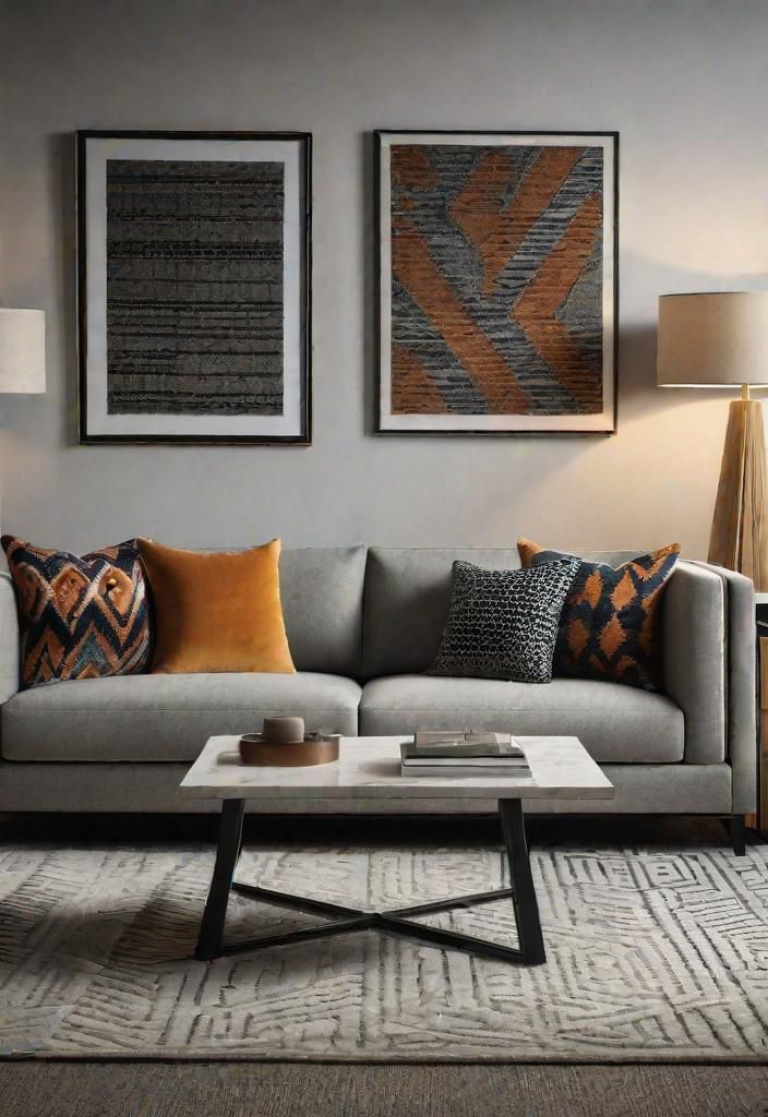 26. Geometric Throw Pillow Styling