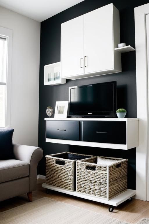11. Under-Sofa Storage Solutions