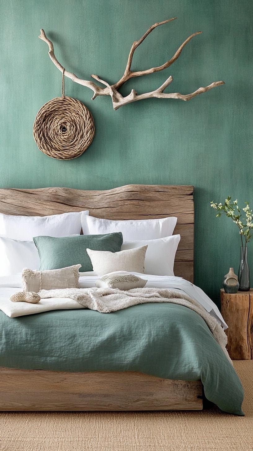 13. Ocean-Inspired Green Bedroom - photo 3