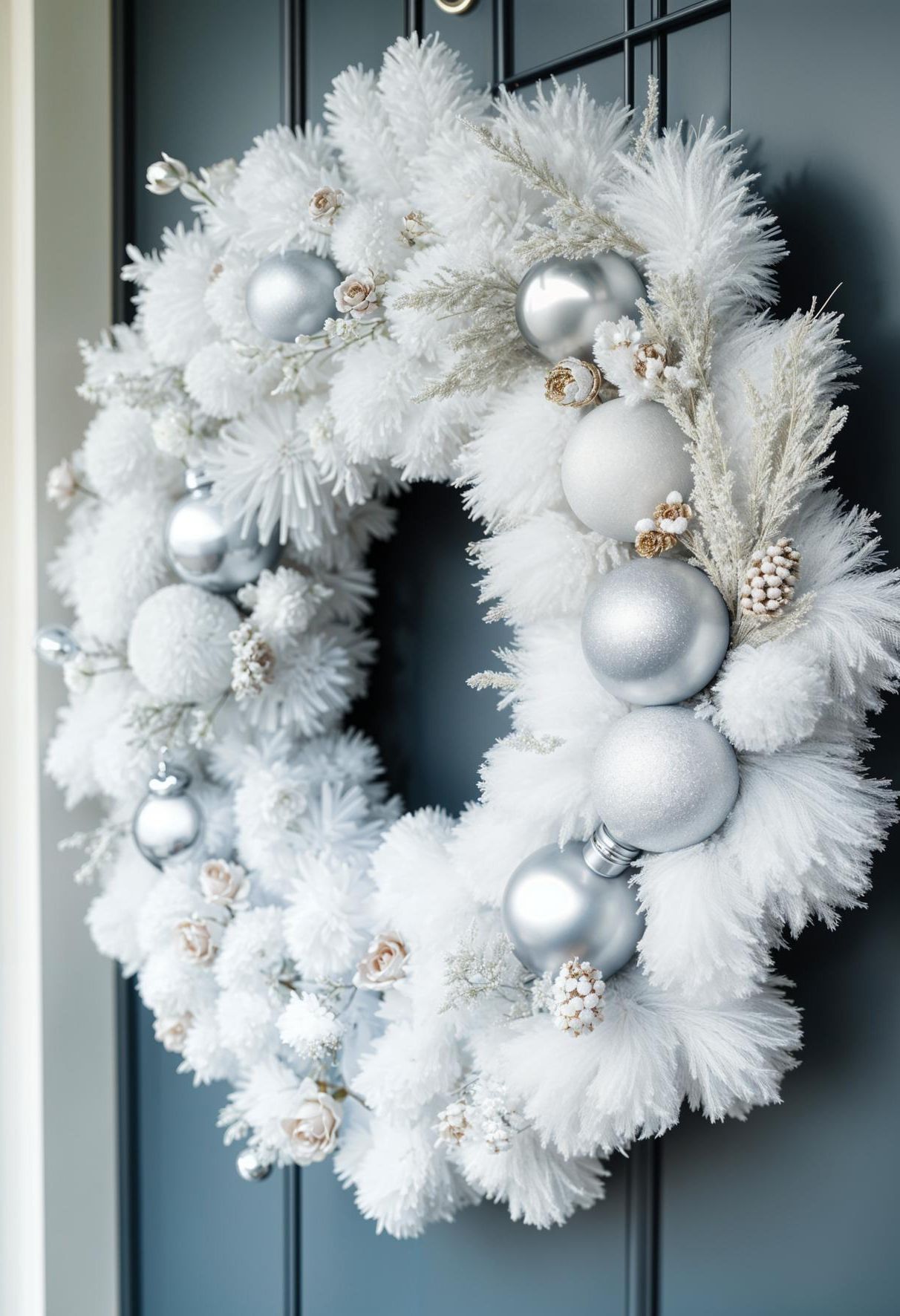 2. Festive White Wreath Inspiration