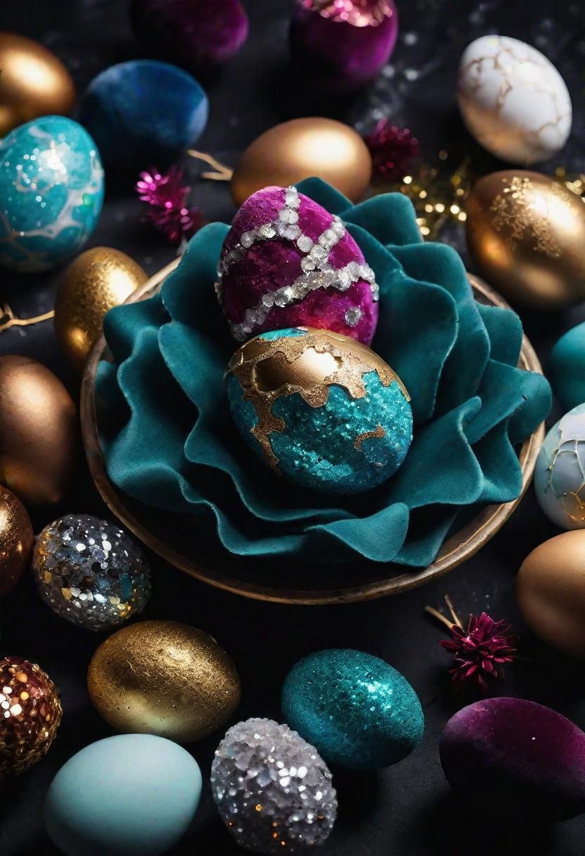 25. DIY Crystal Geode Easter Eggs