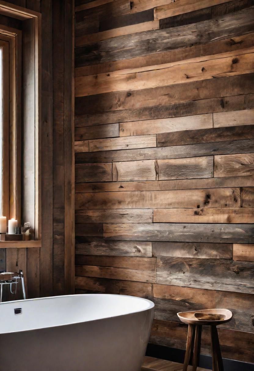 8. Faux Rustic Wood Wallpaper