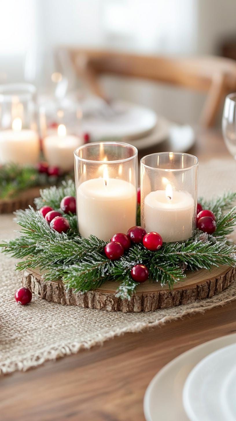 9. Winter Wreath Centerpiece
