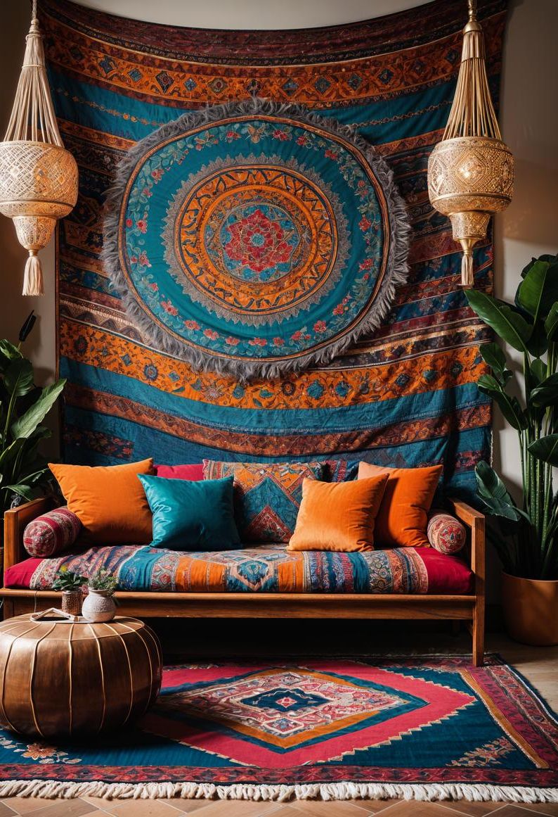 20. Eclectic Wall Tapestry Styling - photo 2