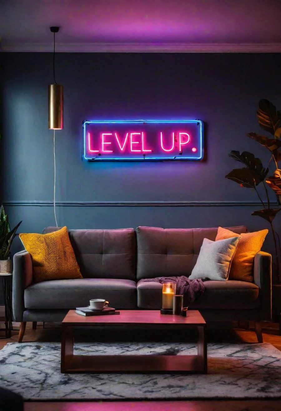 19. Custom Neon Sign Decor