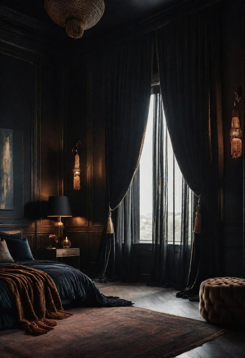 16. Making a Statement with Velvet Tassel Curtains