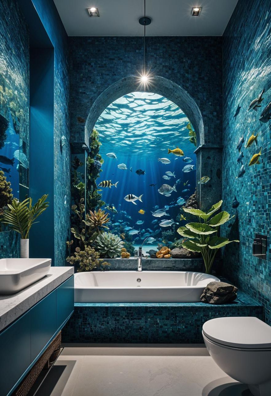 22. Ocean-Inspired Bathroom Decor Ideas