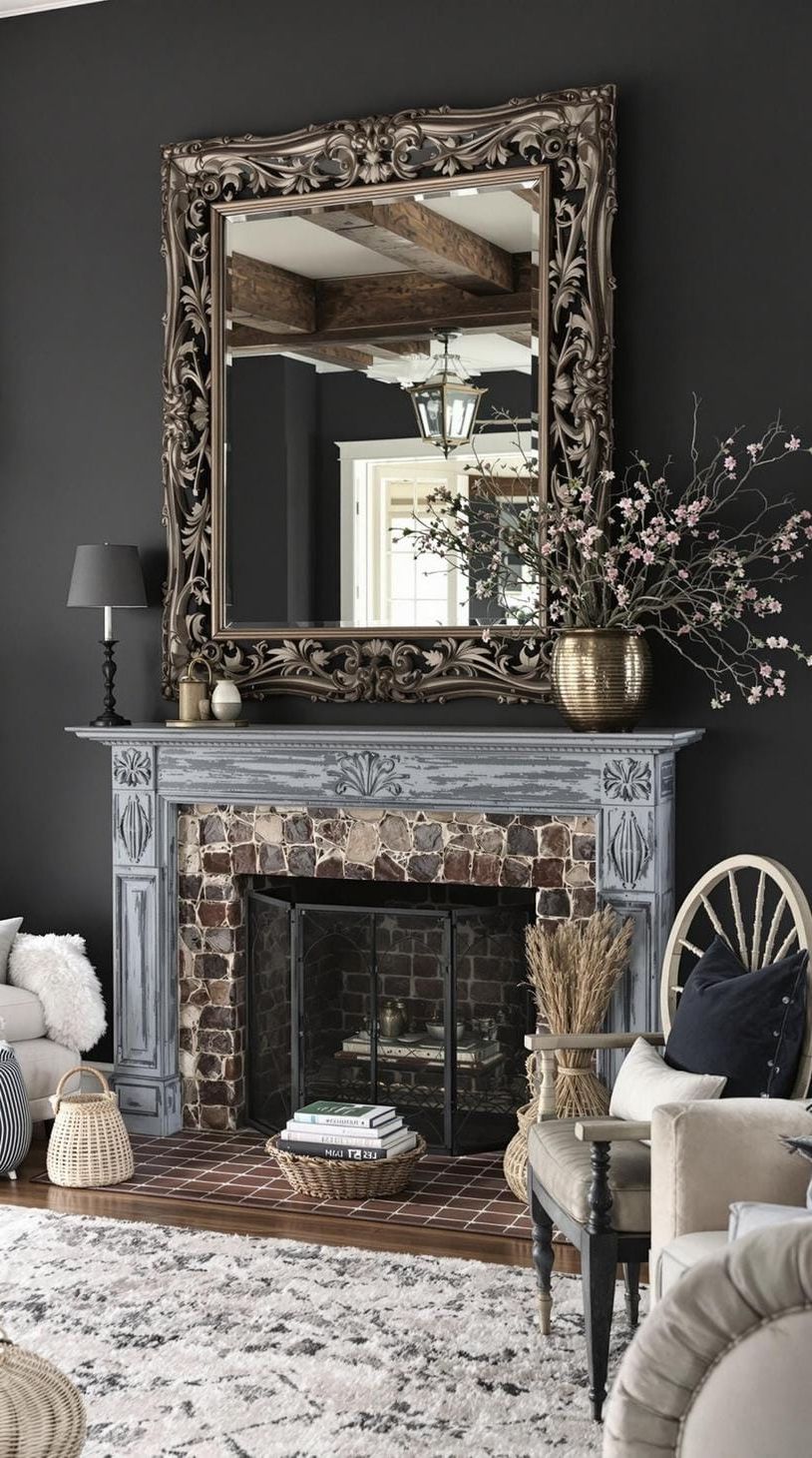 13. Bold Mirror Ideas for Moody Farmhouse Rooms - photo 3