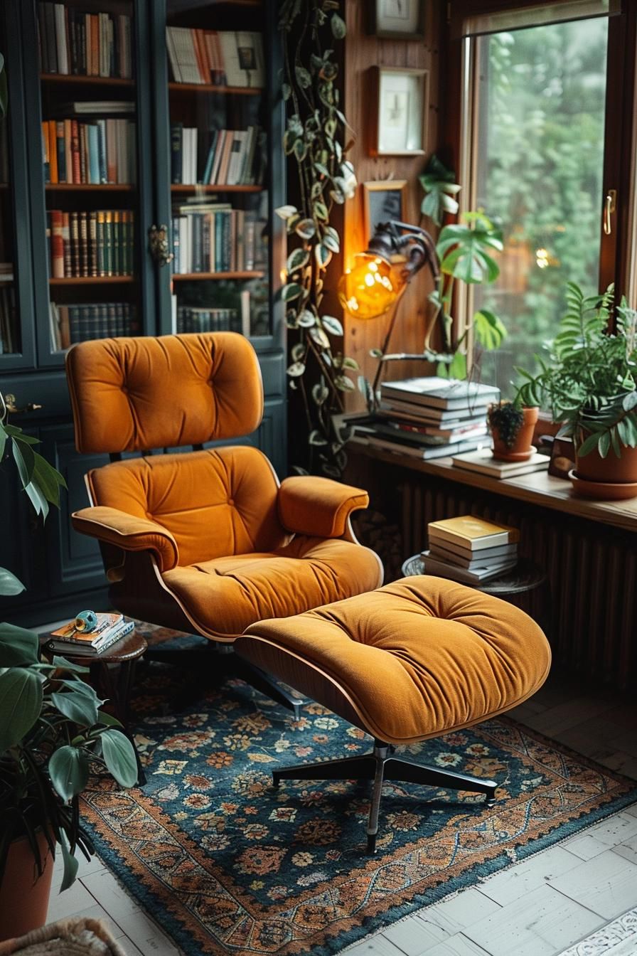 7. Boho Nook Featuring an Eames Chair