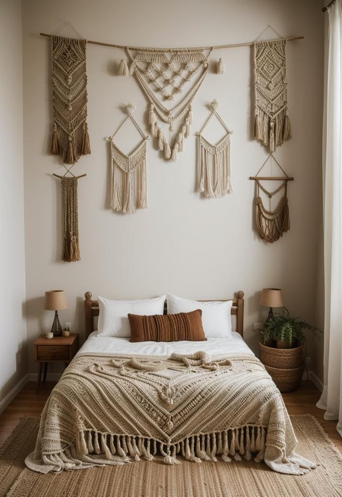 6. Boho Macrame Wall Hangings
