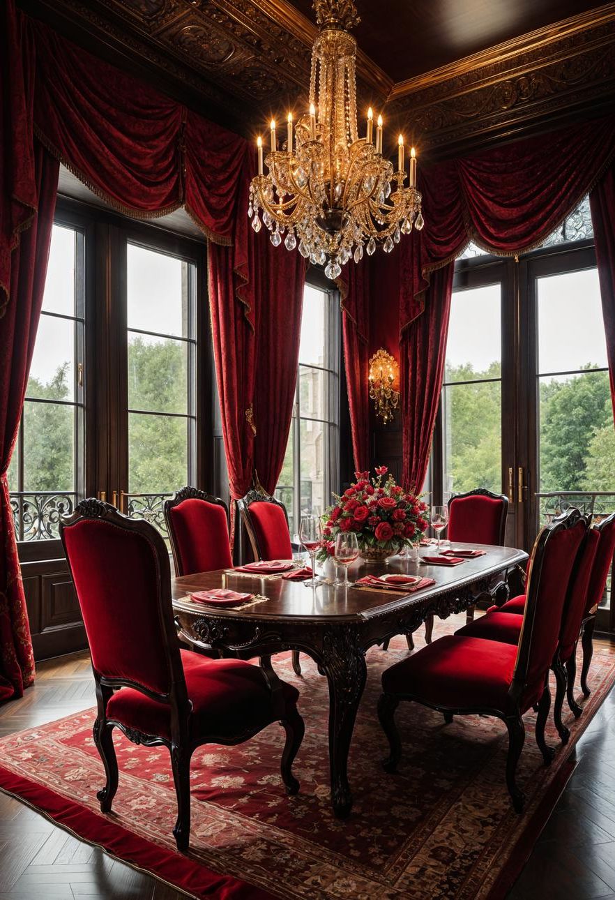 11. Baroque-Inspired Dining Room Luxury