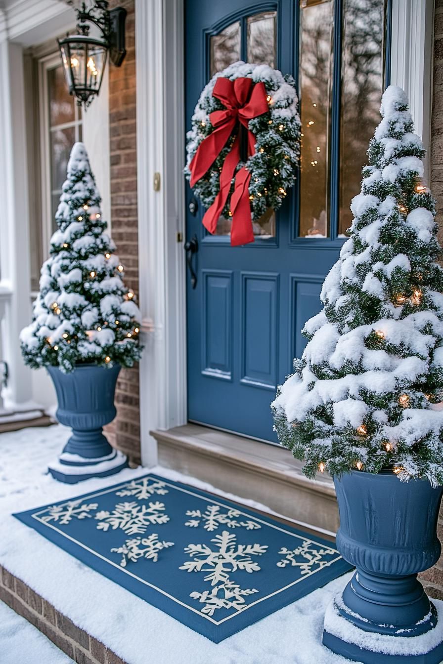 12. Snow-Covered Topiary Decor Ideas - photo 2