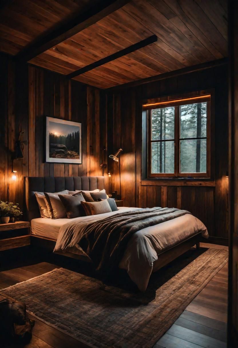 15. Rustic Cabin-Inspired Bedroom Decor