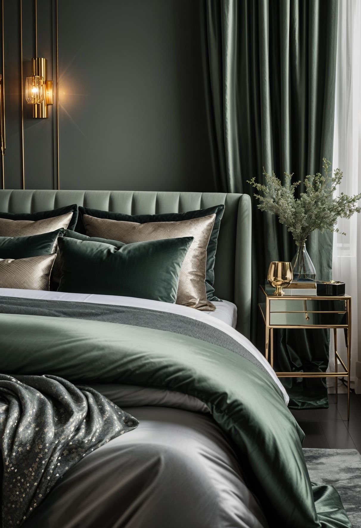 17. Luxe Textiles in Sage and Grey