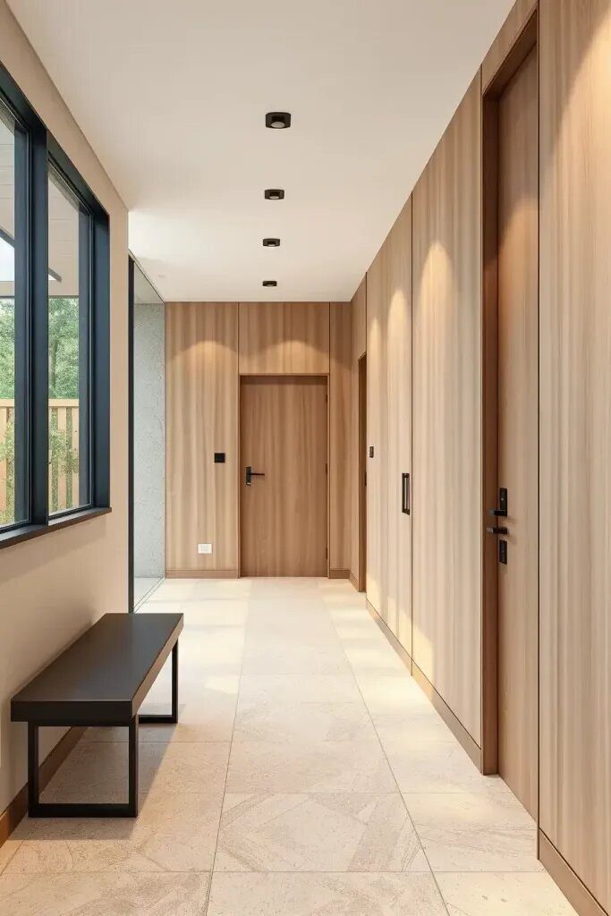 Floating Wood Panels as a Design Statement
