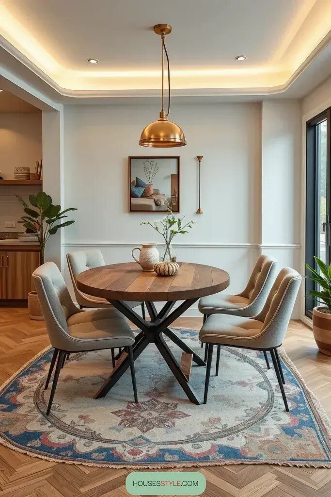 Mixing Materials in Dining Tables for Texture Contrast - photo 2