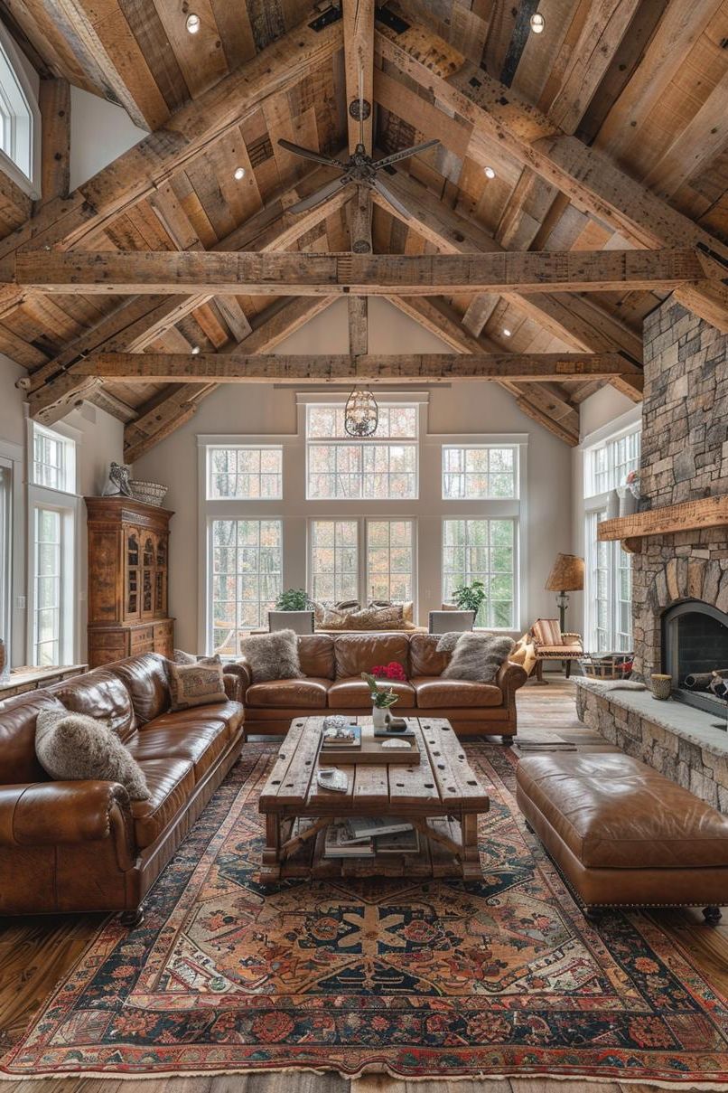 8. Rustic Earthy Living Room Ideas - photo 4