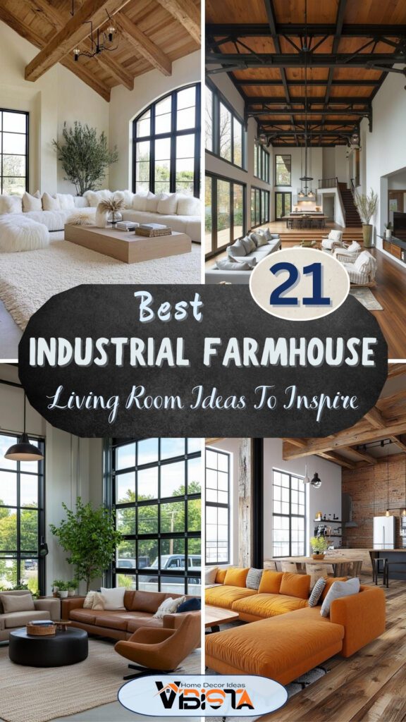 21 Best Industrial Farmhouse Living Room Ideas to Inspire