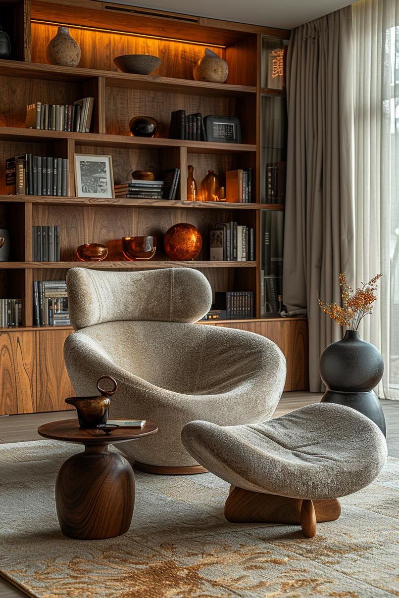 5. Elegant Mid-Century Lounge Chair - photo 3