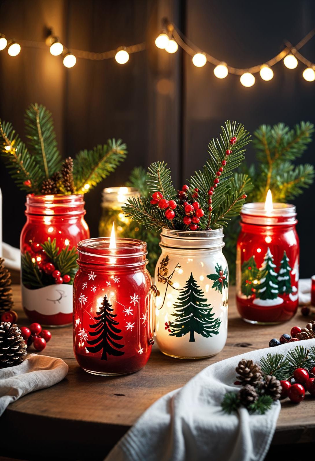 9. Hand-Painted Mason Jar Centerpiece Ideas - photo 3