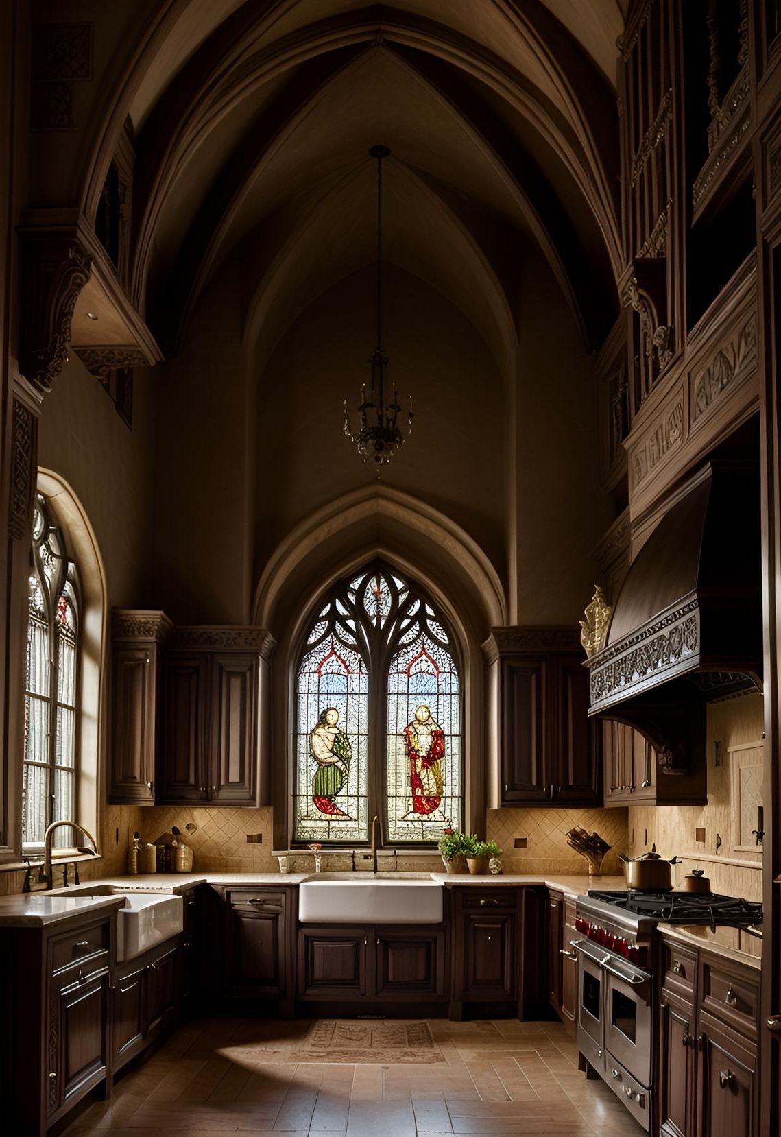 14. Gothic-Style Kitchen Inspiration