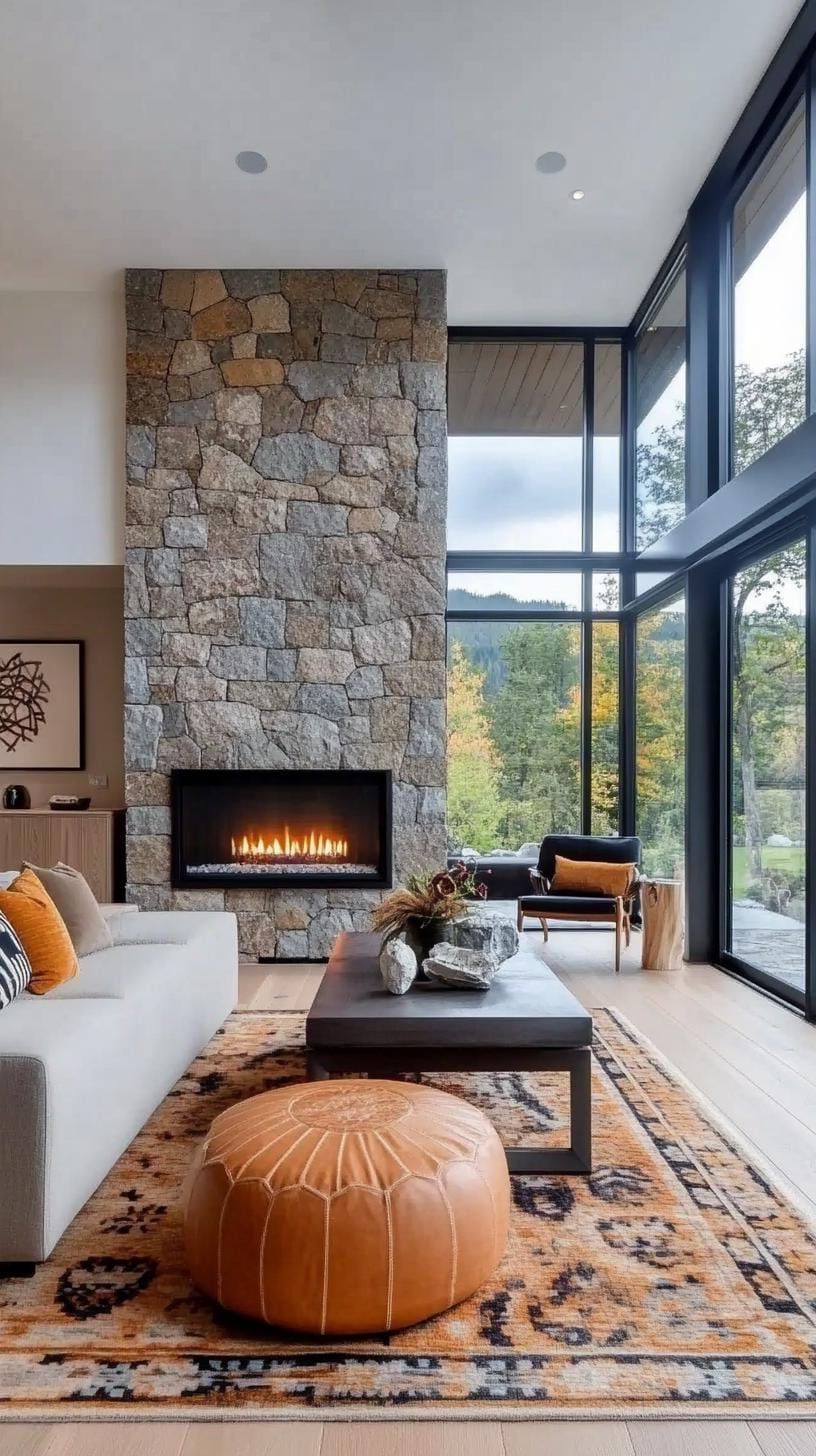 3. Stone Fireplace as the Room's Centerpiece - photo 3