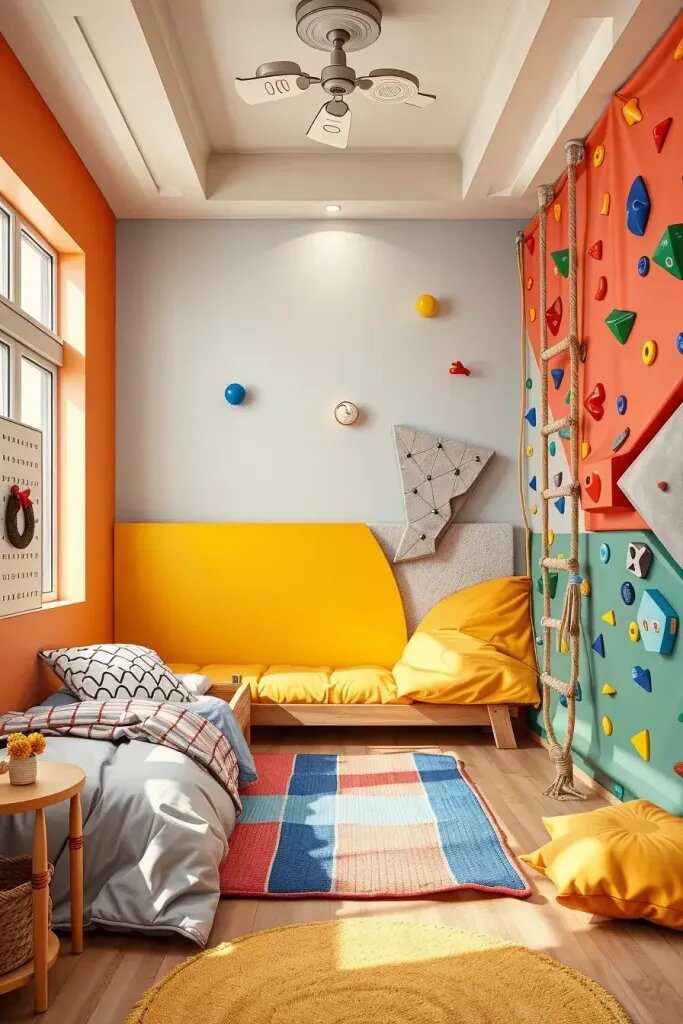 Interactive Climbing Wall Bedroom Designs - photo 2